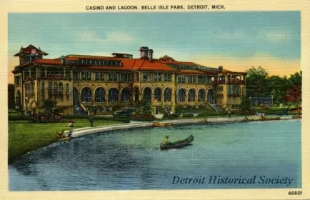 Postcard - Casino and Lagoon, Belle Isle Park, Detroit, Mich.