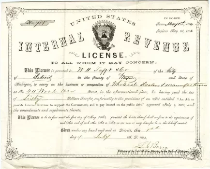 License - Internal Revenue License