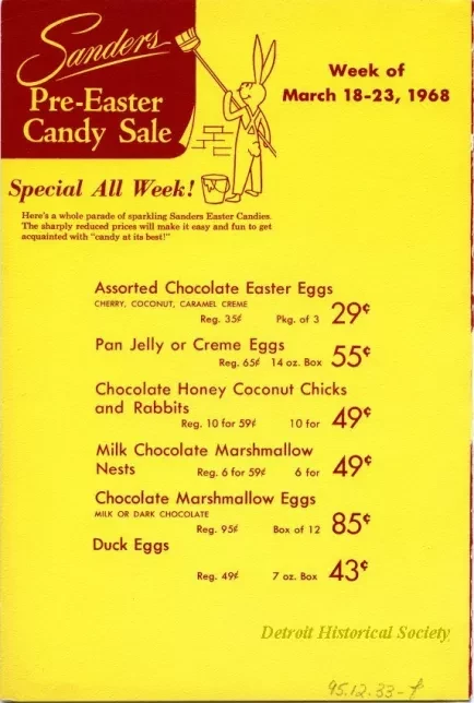 Menu - Sanders Candy for a Sweeter Easter