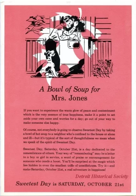 Menu - A Bowl of Soup for Mrs. Jones