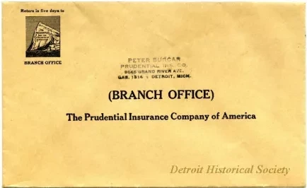Envelope - Prudential Insurance Company of America