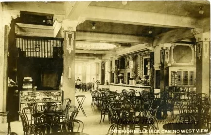 Postcard - Interior Belle Isle Casino West View