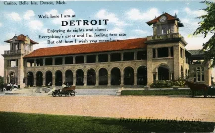 Postcard - Casino, Belle Isle, Detroit, Mich.
