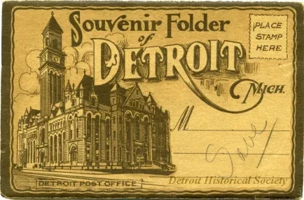 Post Folder - Souvenir Folder of Detroit, Michigan