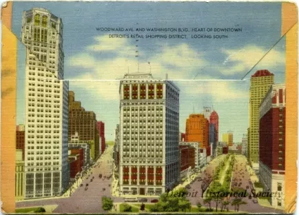 Post Folder - Souvenir of Detroit Michigan