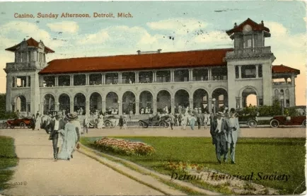Postcard - Casino, Sunday Afternoon, Detroit, Mich.