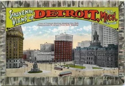 Post Folder - Souvenir Views of Detroit, Mich.