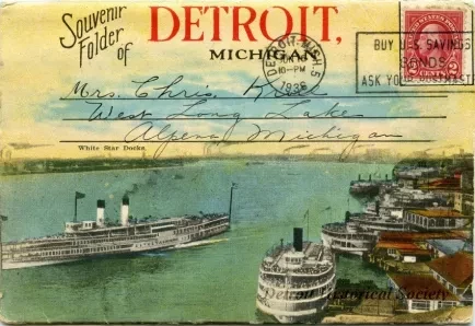 Post Folder - Souvenir Folder of Detroit, Mich.