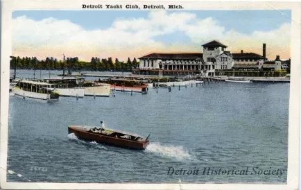 Postcard - Detroit Yacht Club, Detroit, Mich.