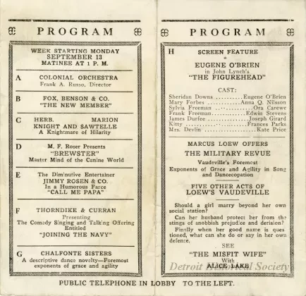 Program, Theater
