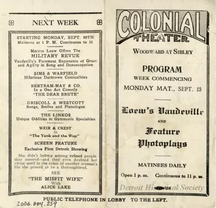 Program, Theater