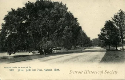 Postcard - Drive, Belle Isle Park, Detroit, Mich.