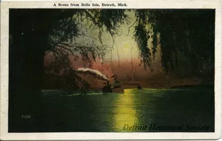 Postcard - A Scene from Belle Isle, Detroit, Mich.