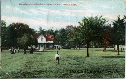 Postcard - Superintendents Residence, Belle Isle Park, Detroit, Mich.