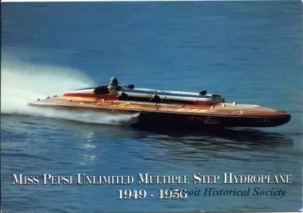 Postcard - Miss Pepsi Unlimited Multiple Step Hydroplane, 1949-1956