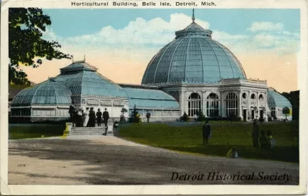 Postcard - Horticultural Building, Belle Isle, Detroit, Mich.