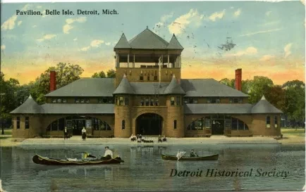 Postcard - Pavilion, Belle Isle, Detroit, Mich.