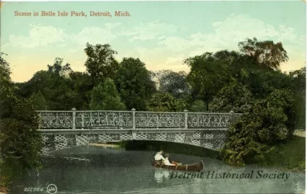 Postcard - Scene in Belle Isle Park, Detroit, Mich.