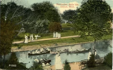 Postcard - Recreation, Belle Isle, Detroit, Mich.