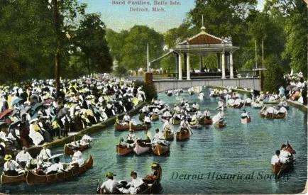 Postcard - Band Pavilion, Belle Isle, Detroit, Mich.