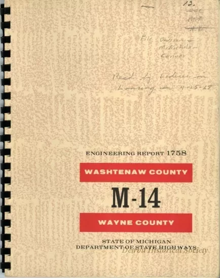 Report - Engineering Report 1758
M-14
Washtenaw County, Wayne County