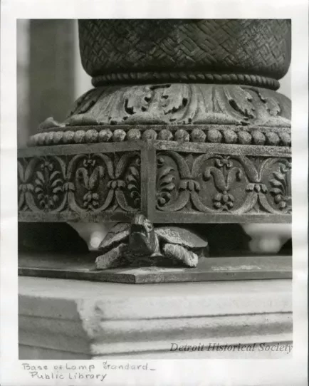 Print, Photographic - Base of Lamp Standard, Public Library