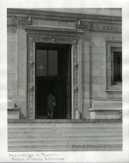 Print, Photographic - Knowledge is Power - Public Library Entrance