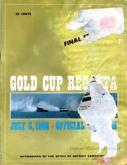 Program - Gold Cup Regatta,
Final Edition