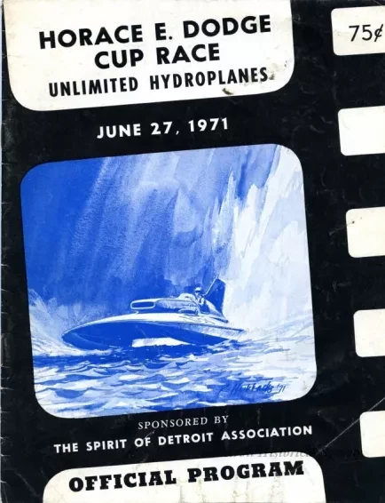 Program - Horace E. Dodge Cup Race, Unlimited Hydroplanes