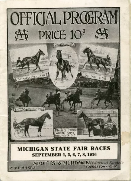 Program - Official Program, Michigan State Fair Races