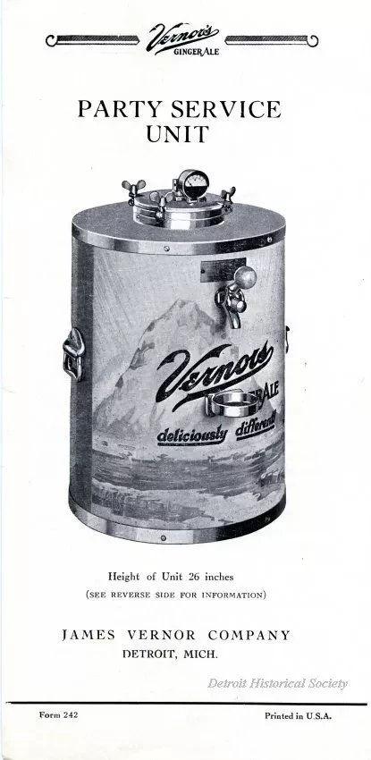 Advertisment - Vernor's Ginger Ale
Party Service Unit