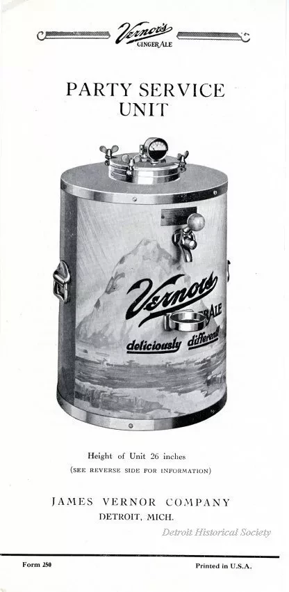 Advertisment - Vernor's Ginger Ale
Party Service Unit