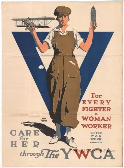 Poster - For Every Fighter a Woman Worker,
Care for Her through the YWCA
