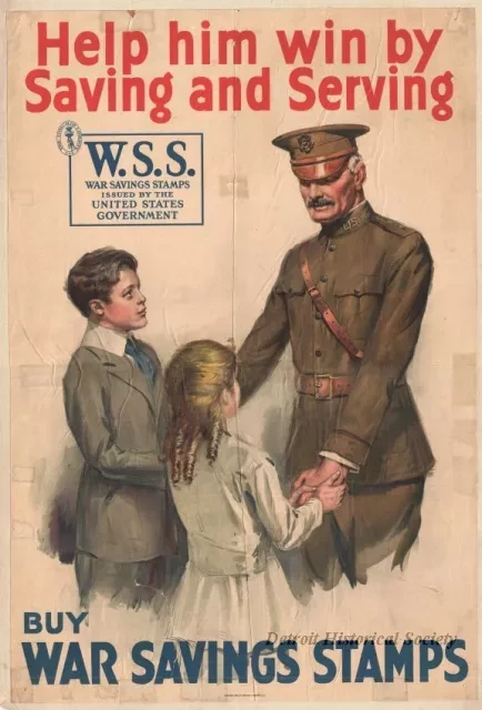 Poster - Help Him Win by Saving And Serving,
Buy War Savings Stamps