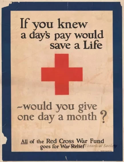 Poster - If you knew a day's pay would save a Life  - would you give one day a month