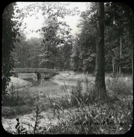 Transparency, Lantern-slide - An old bridge on Belle Isle