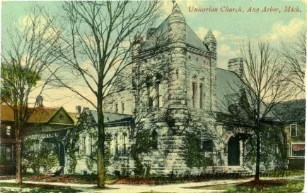 Postcard - Unitarian Church, Ann Arbor, Mich.