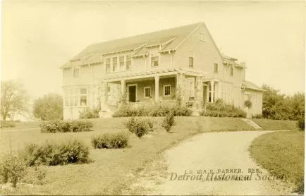 Postcard - Dr. Ira E. Parker, Res., Dryden Mich.
