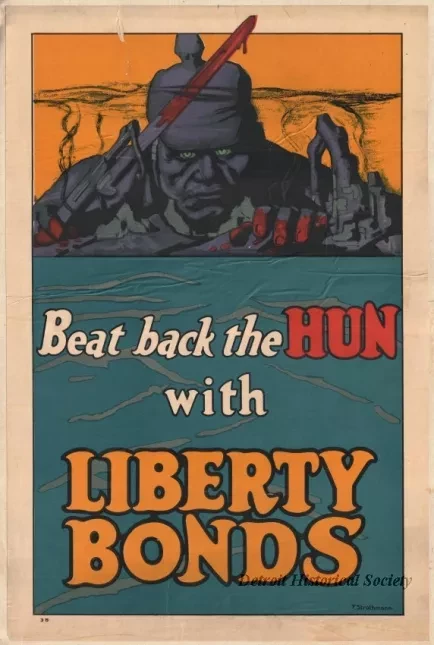 Poster - Beat back the HUN with Liberty Bonds