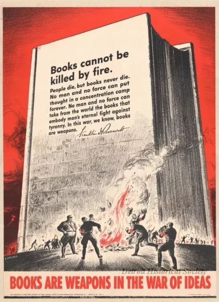 Poster - Books Cannot Be Killed By Fire