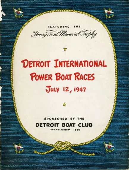 Program - Detroit International Power Boat Races, July 12, 1947