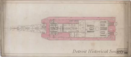 Drawing, Technical - Arrangement - Main Deck, 20" Hydraulic Dredge