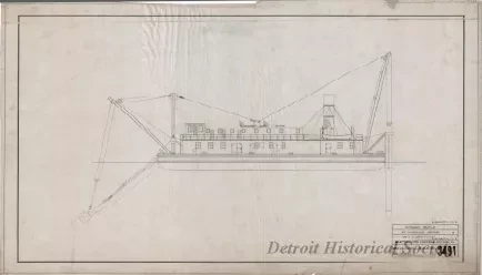 Drawing, Technical - Outboard Profile, 20" Hydraulic Dredge