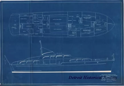 Blueprint - Preliminary Profile & Plan, Twinscrew Diesel Powered Cruiser