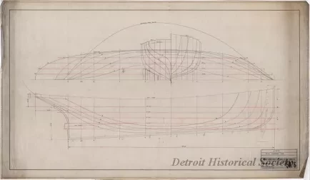 Drawing, Technical - Lines, 87' 6" Harbor Tug
(Hull No. 64)