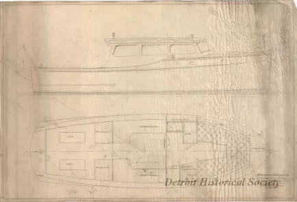 Drawing, Technical - Preliminary Profile & Plan,
Twin Screw Utility Cruiser