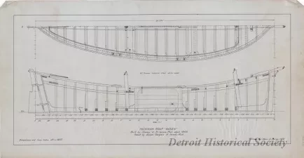 Drawing, Technical - Mackinaw Boat, "Wabesi"