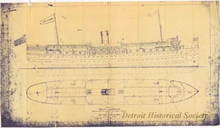 Blueprint - Steamer, South American,
Chicago, Duluth & Georgian Bay Transit Company
