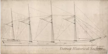 Drawing, Technical - Spar Draft No. 25
[Schooner H. A. Hawgood]