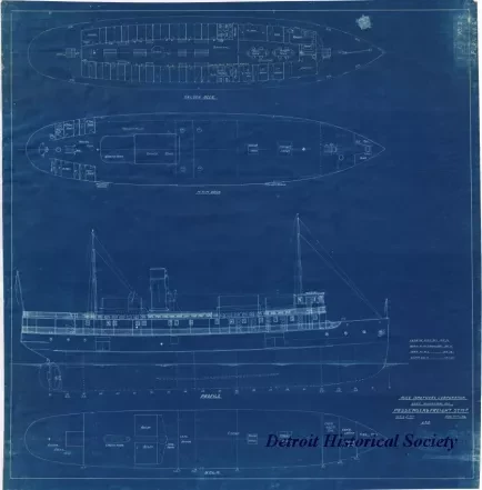 Blueprint - Passenger & Freight Stmr.
[Hull #104]